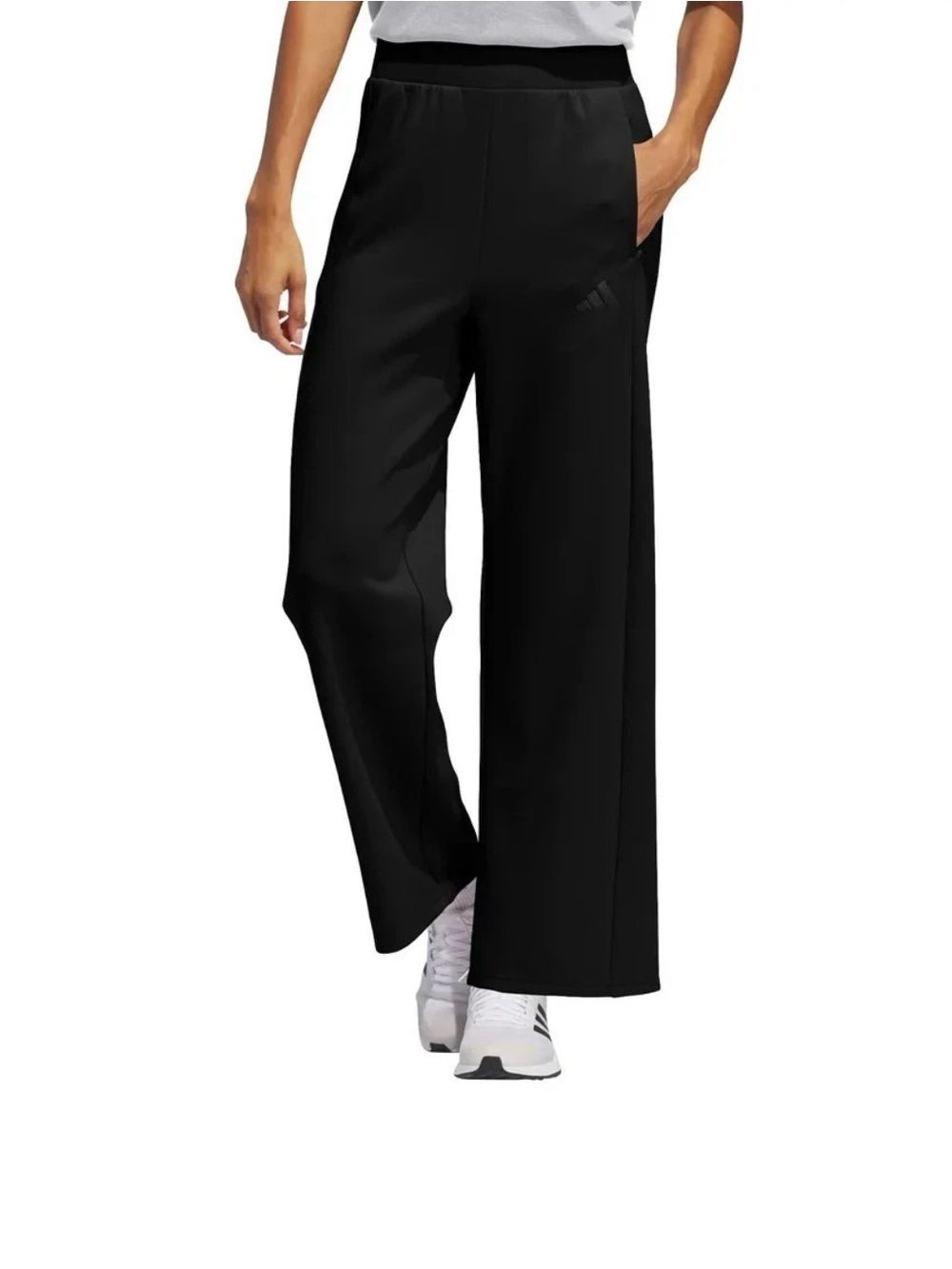 Adidas Women’s Wide Leg Pants Black Size Medium NWT